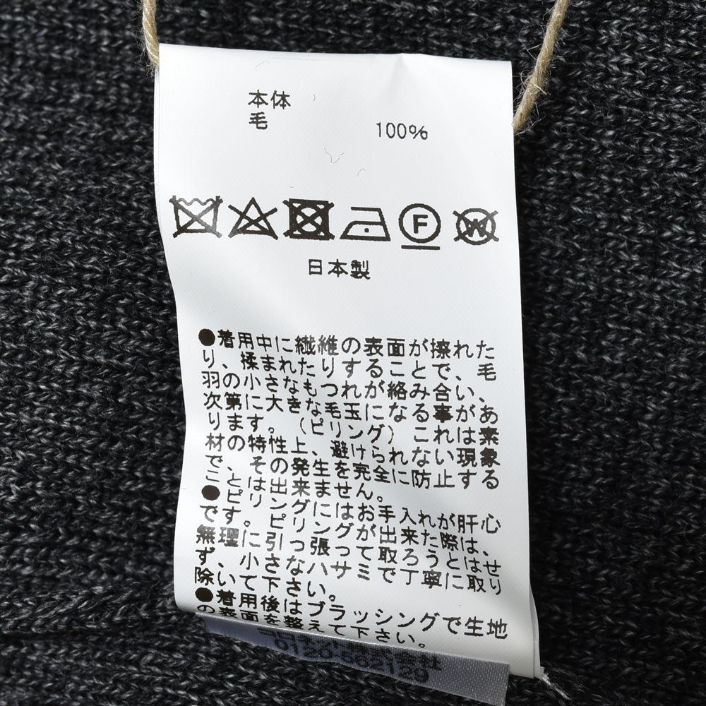 V::loom(ヴイルーム) メリノウールワッフルリブクルーネックニットソー 206-25403