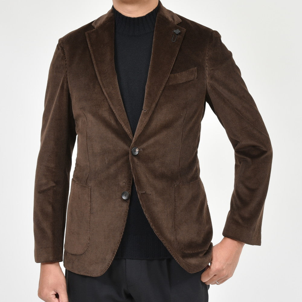 LARDINI(ラルディーニ) ADVANCEアドヴァンス ストレッチコットンコーデュロイ3Bジャケット JA6000AQ/IVSF63403