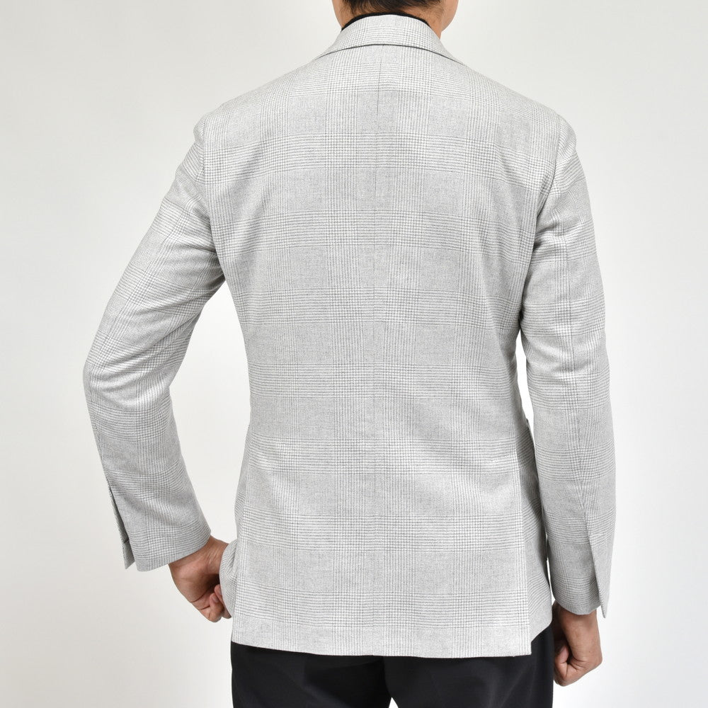 LARDINI(ラルディーニ) ADVANCEアドヴァンス ウールシルクカシミアグレンチェック3Bジャケット JA6000AQ/IVSF63435