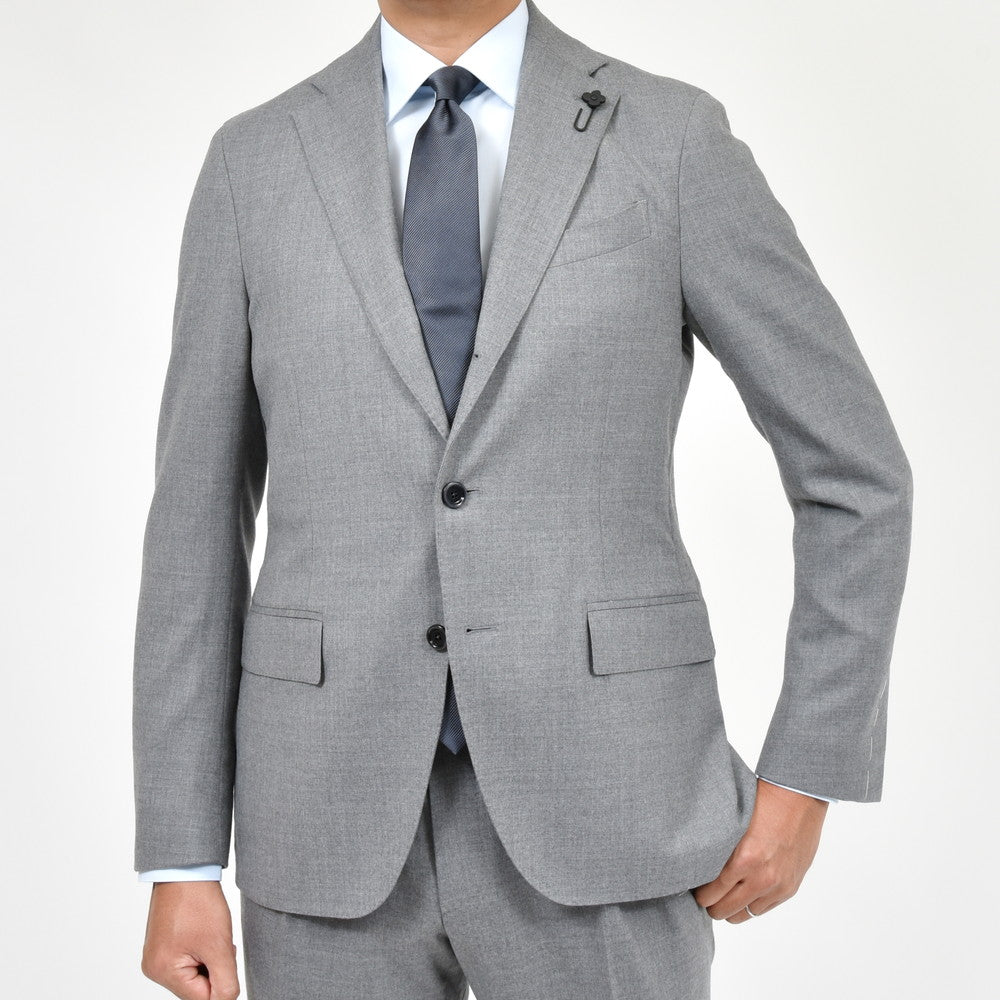LARDINI(ラルディーニ) ADVANCEアドヴァンス ストレッチウールサキソニー3B1プリーツスーツ JA6107AQ/IVSF63408