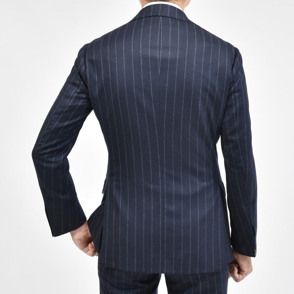 guji(グジ) Magnifico15マニフィコ15 15マイクロンウールチョークストライプ3B1プリーツスーツ(MADE BY RING JACKET / Ermenegildo Zegna