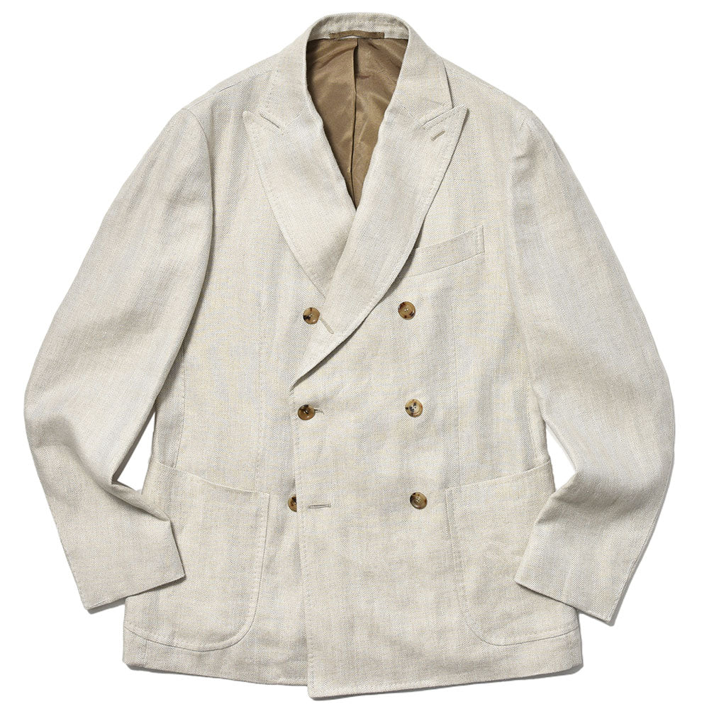 STILE LATINO スティレ ラティーノ EMILIO リネン ヘリンボーン ダブル6Bジャケット