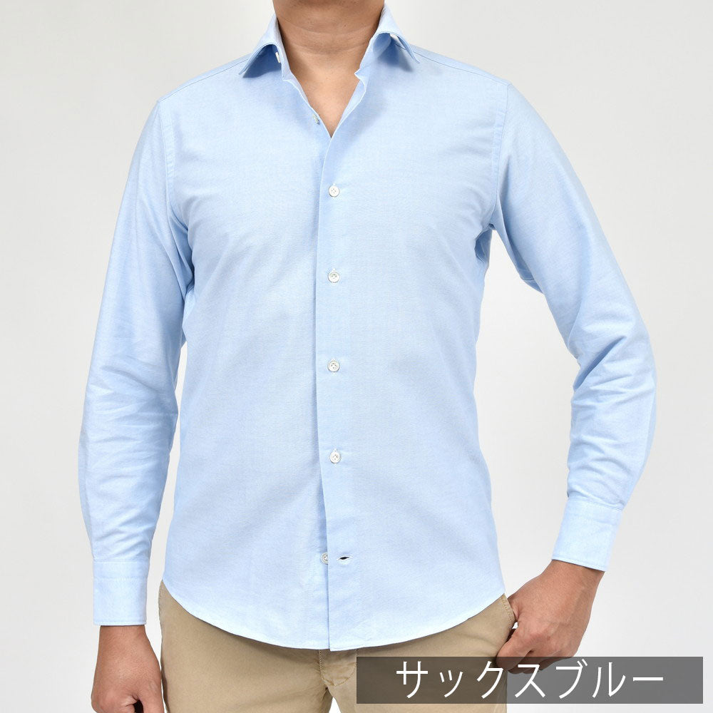 Giannetto(ジャンネット) コットンピンオックスセミワイドカラーシャツ VINCI FIT/146600V81
