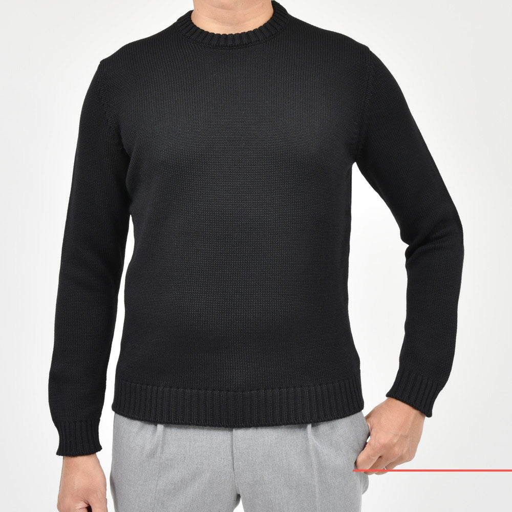 ZANONE(ザノーネ) 5ゲージウールクルーネックニット GIRO/SLIM FIT/810104/ZR229/25411