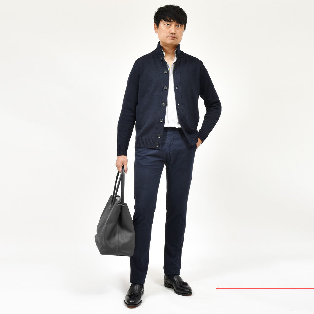 ZANONE(ザノーネ) 5ゲージウールスタンドカラーニットカーディガン CHIOTO/SLIM FIT/810100/ZR229/25601