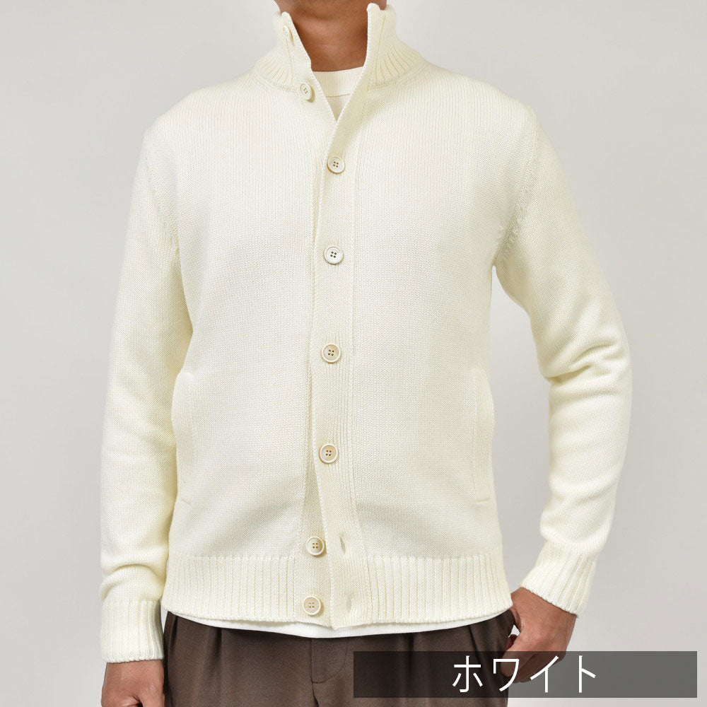 ZANONE(ザノーネ) 5ゲージウールスタンドカラーニットカーディガン CHIOTO/SLIM FIT/810100/ZR229/25601