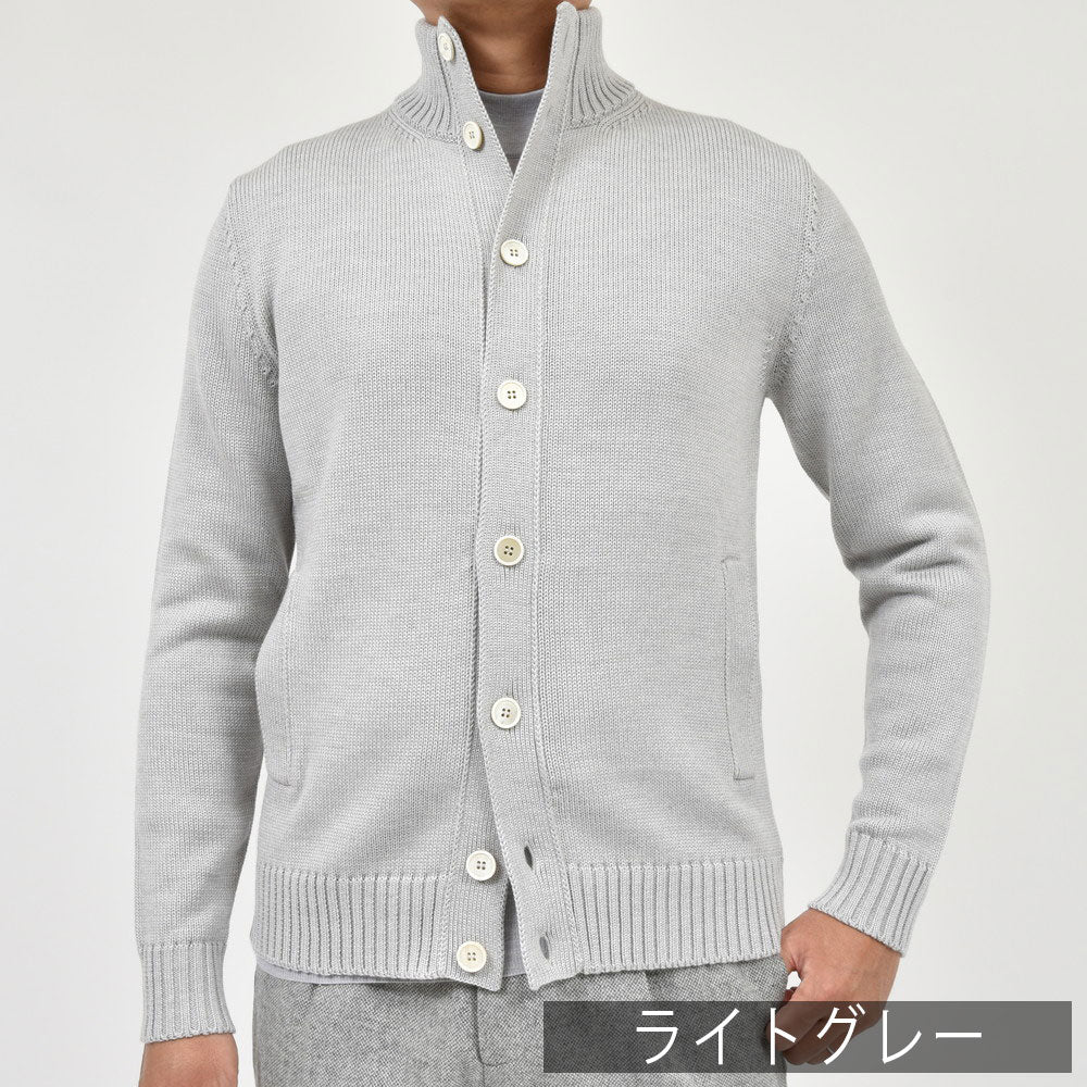 ZANONE(ザノーネ) 5ゲージウールスタンドカラーニットカーディガン CHIOTO/SLIM FIT/810100/ZR229/25601
