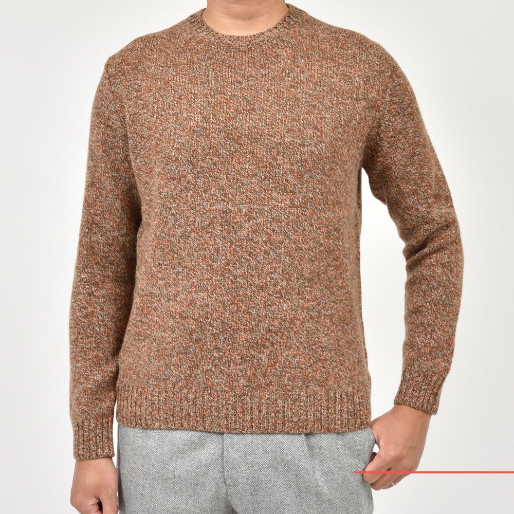 ZANONE(ザノーネ) ウールメランジクルーネックニット GIRO/SLIM FIT/810104/ZN233/25409