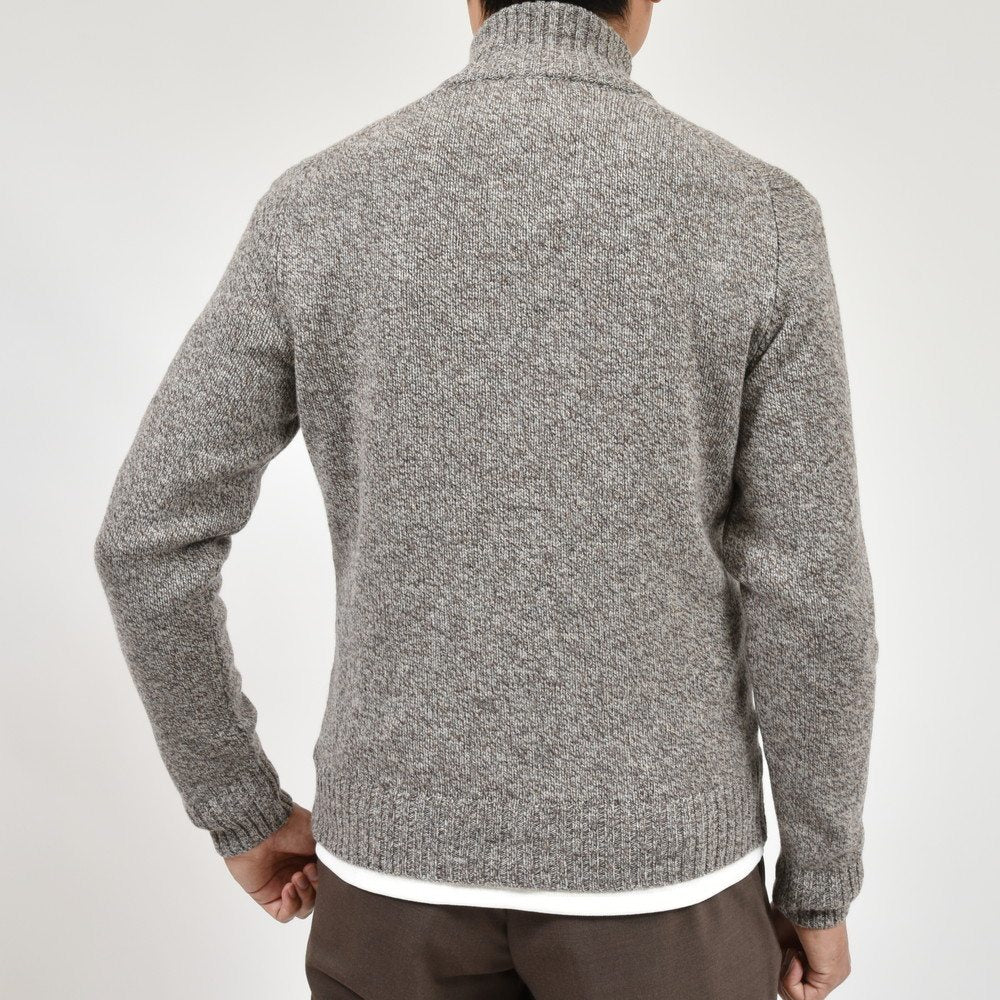 ZANONE(ザノーネ) ウールメランジスタンドカラーニットカーディガン CHIOTO/SLIM FIT/810100/ZN233