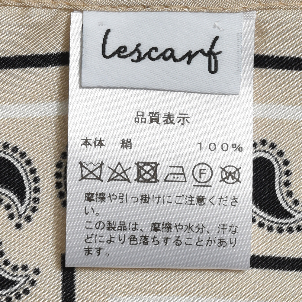 LESCARF(レスカーフ) シルクツイルペイズリースカーフ