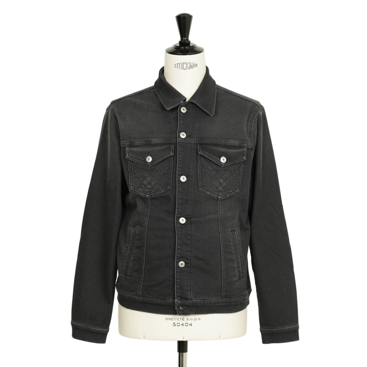ロイロジャース / ストレッチ コットン ポリエステル デニム ジャケット / Vieri Fleece 3rd 4th / C0998 / ブラック