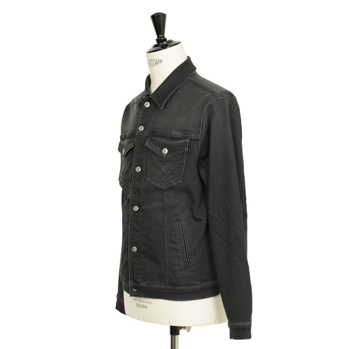 ロイロジャース / ストレッチ コットン ポリエステル デニム ジャケット / Vieri Fleece 3rd 4th / C0998 / ブラック