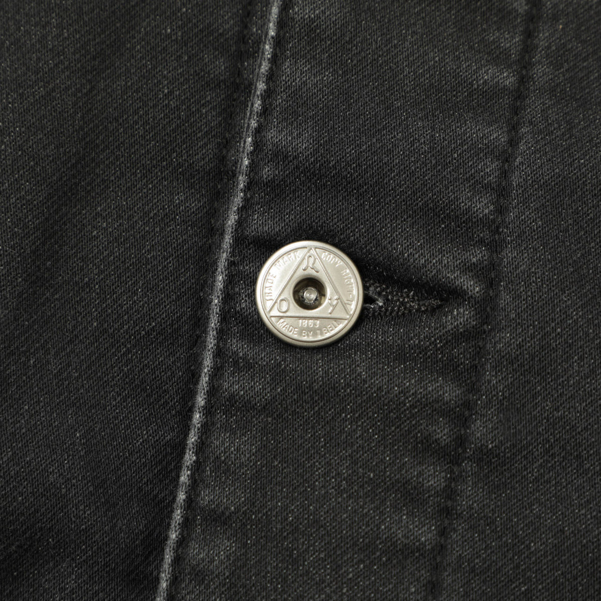 ロイロジャース / ストレッチ コットン ポリエステル デニム ジャケット / Vieri Fleece 3rd 4th / C0998 / ブラック