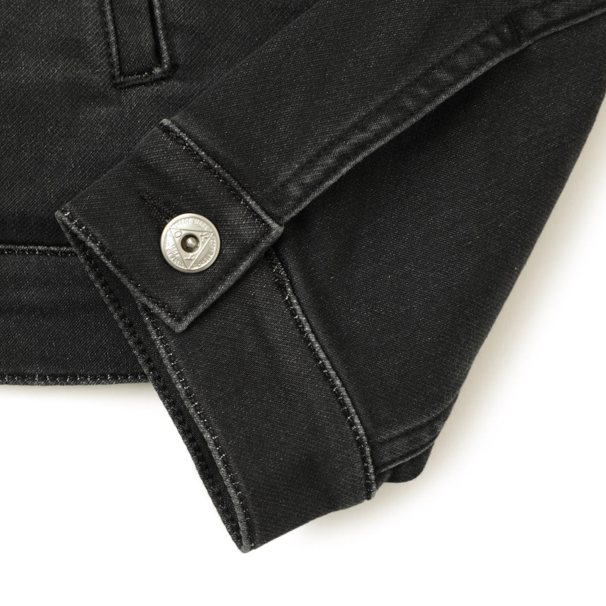 ロイロジャース / ストレッチ コットン ポリエステル デニム ジャケット / Vieri Fleece 3rd 4th / C0998 / ブラック