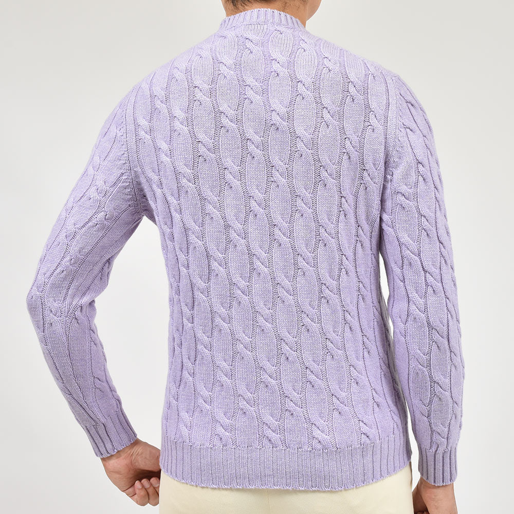 Settefili Cashmere セッテフィーリ カシミア カシミヤ ケーブル ミドルゲージ クルーネック ニット