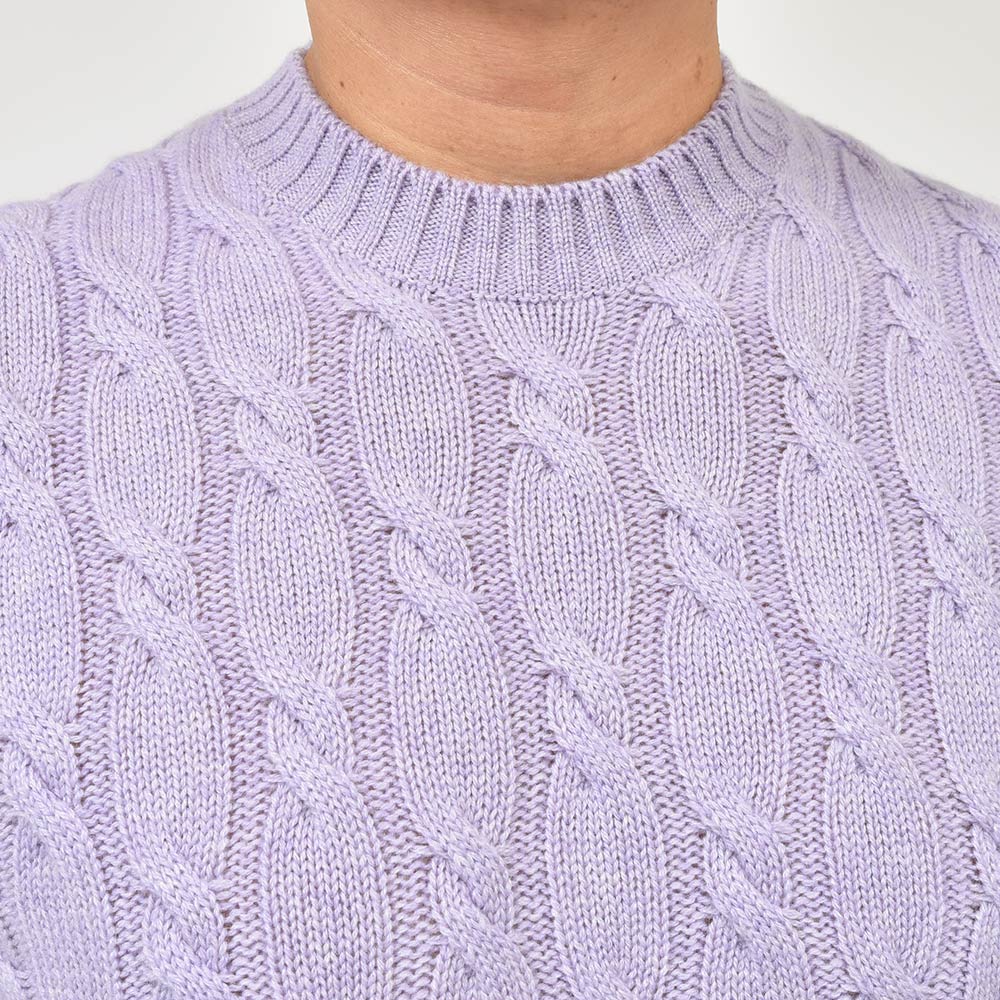 Settefili Cashmere セッテフィーリ カシミア カシミヤ ケーブル ミドルゲージ クルーネック ニット