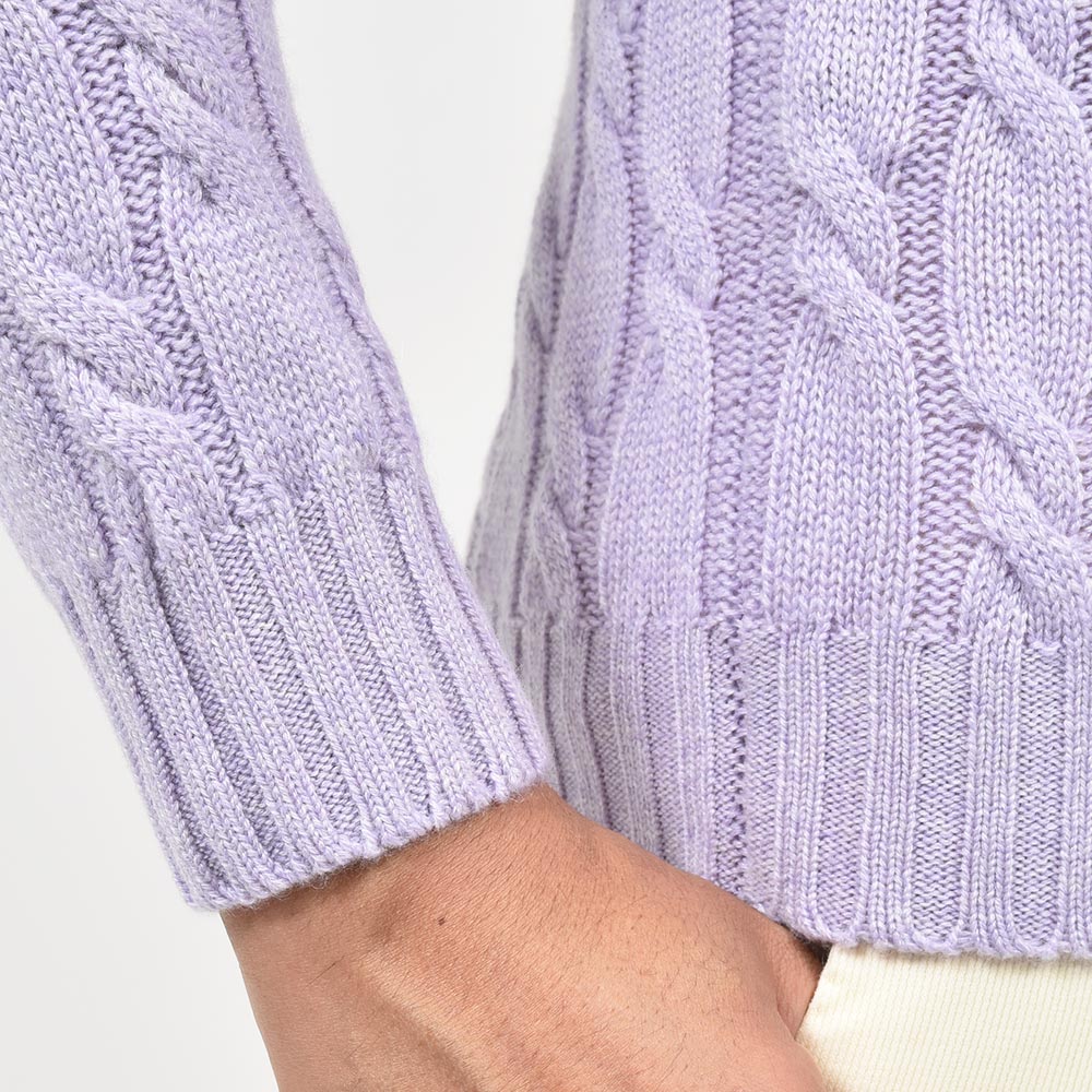 Settefili Cashmere セッテフィーリ カシミア カシミヤ ケーブル ミドルゲージ クルーネック ニット