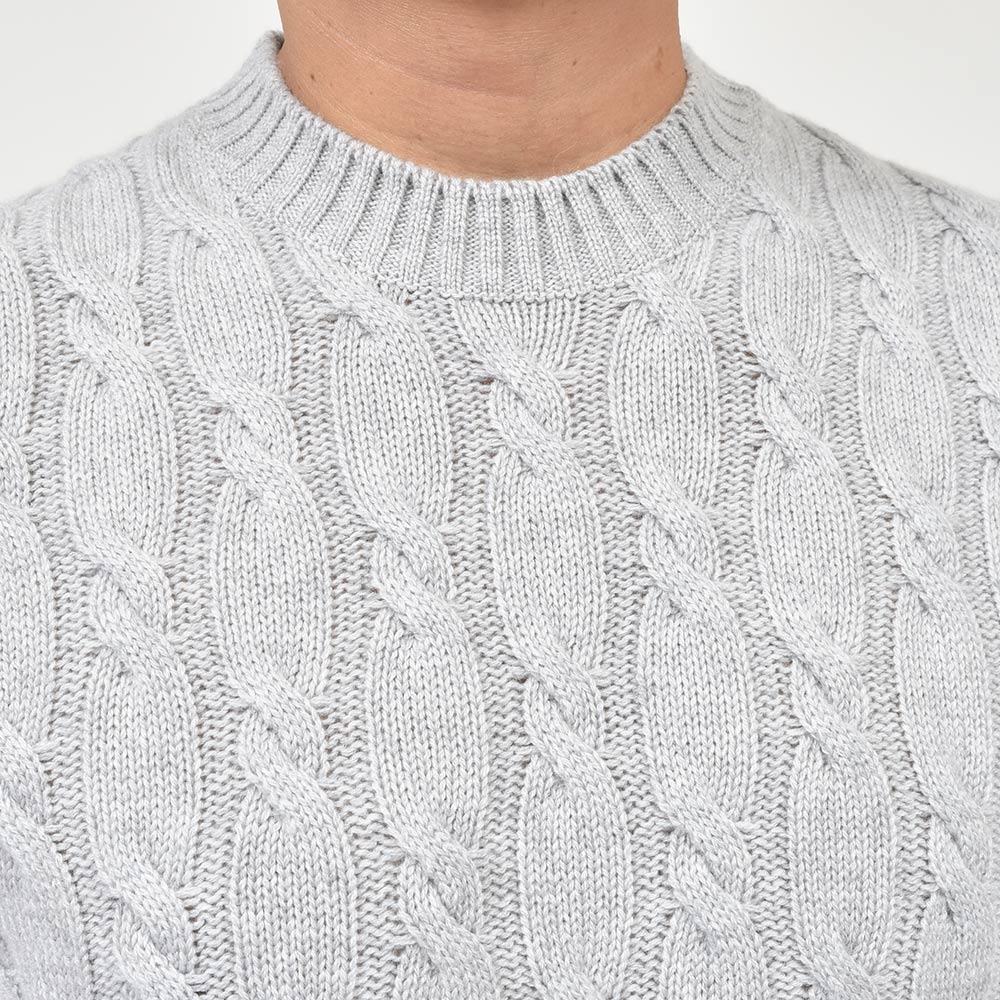 Settefili Cashmere セッテフィーリ カシミア カシミヤ ケーブル ミドルゲージ クルーネック ニット
