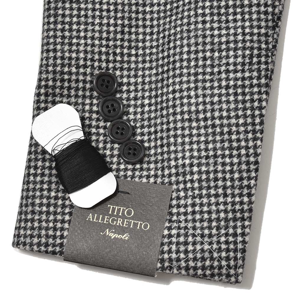 TITO ALLEGRETTO ティト アレグレット ヴァージンウール ハウンドトゥース シングル3Bジャケット