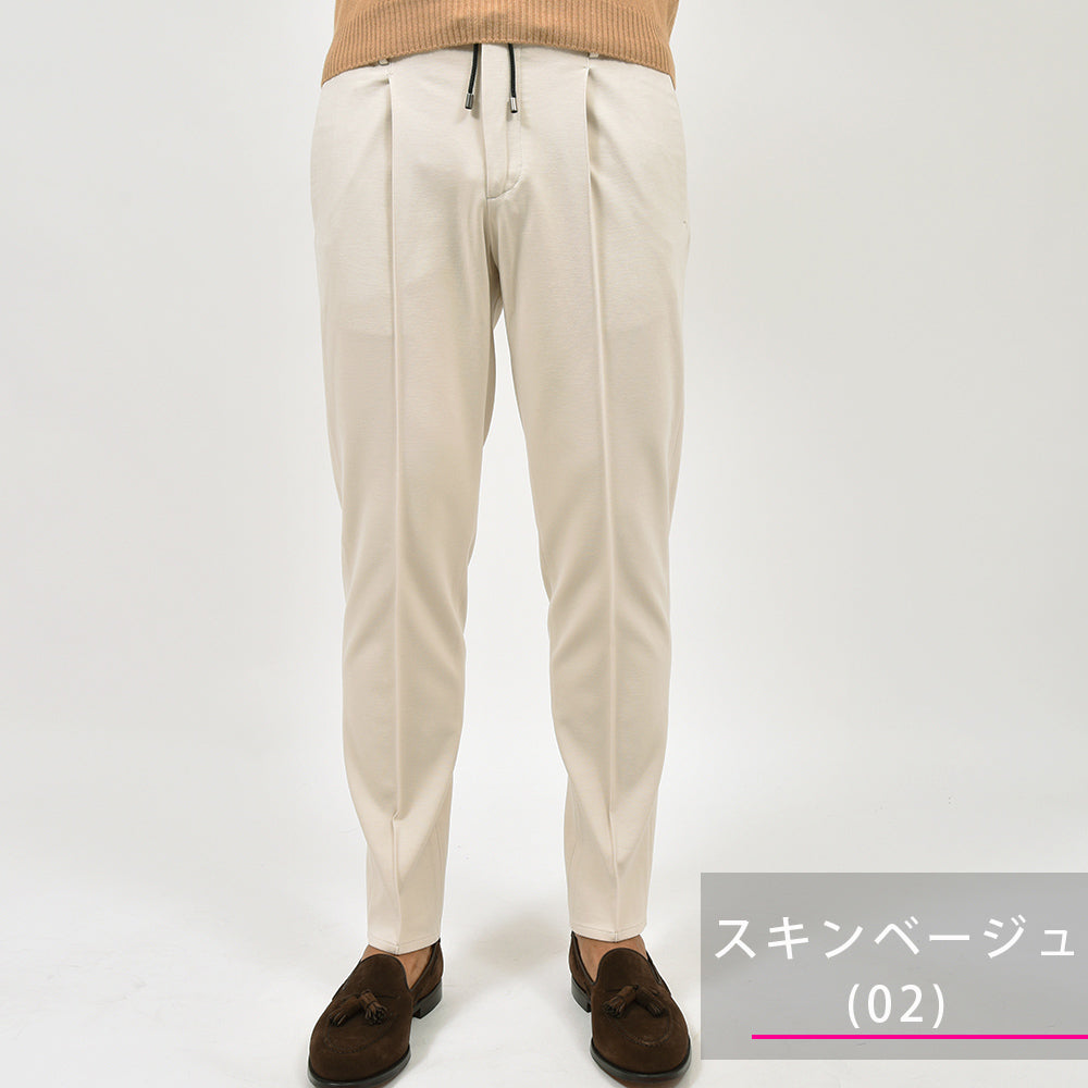 giab's ARCHIVIO ジャブスアルキヴィオ ring別注MASACCIO マサッチョ ニューウォッシャブルジャージー ストレッチ 1プリーツ パンツ A5666