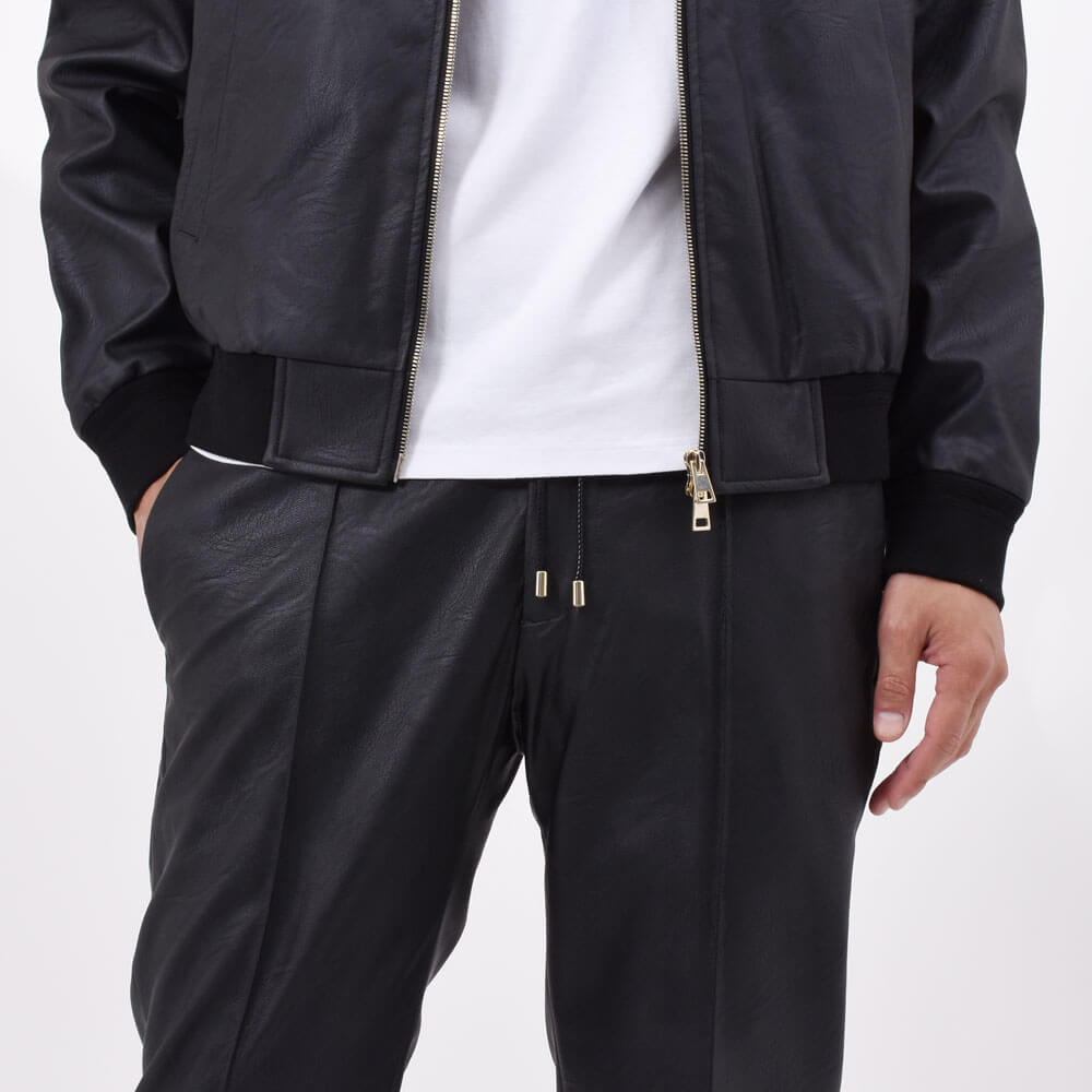 ジャブスアルキヴィオ / giabs_GOLD シンセティックレザー ノープリーツ リラックスパンツ/MASACCIO GOLD/A5419