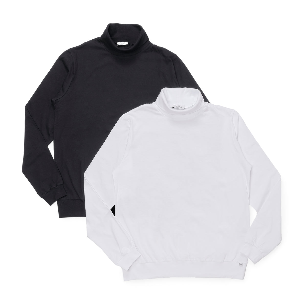 アンティーチポ / スムースコットン タートルネック ロングスリーブ Tシャツ/TRAMINER LUNGO