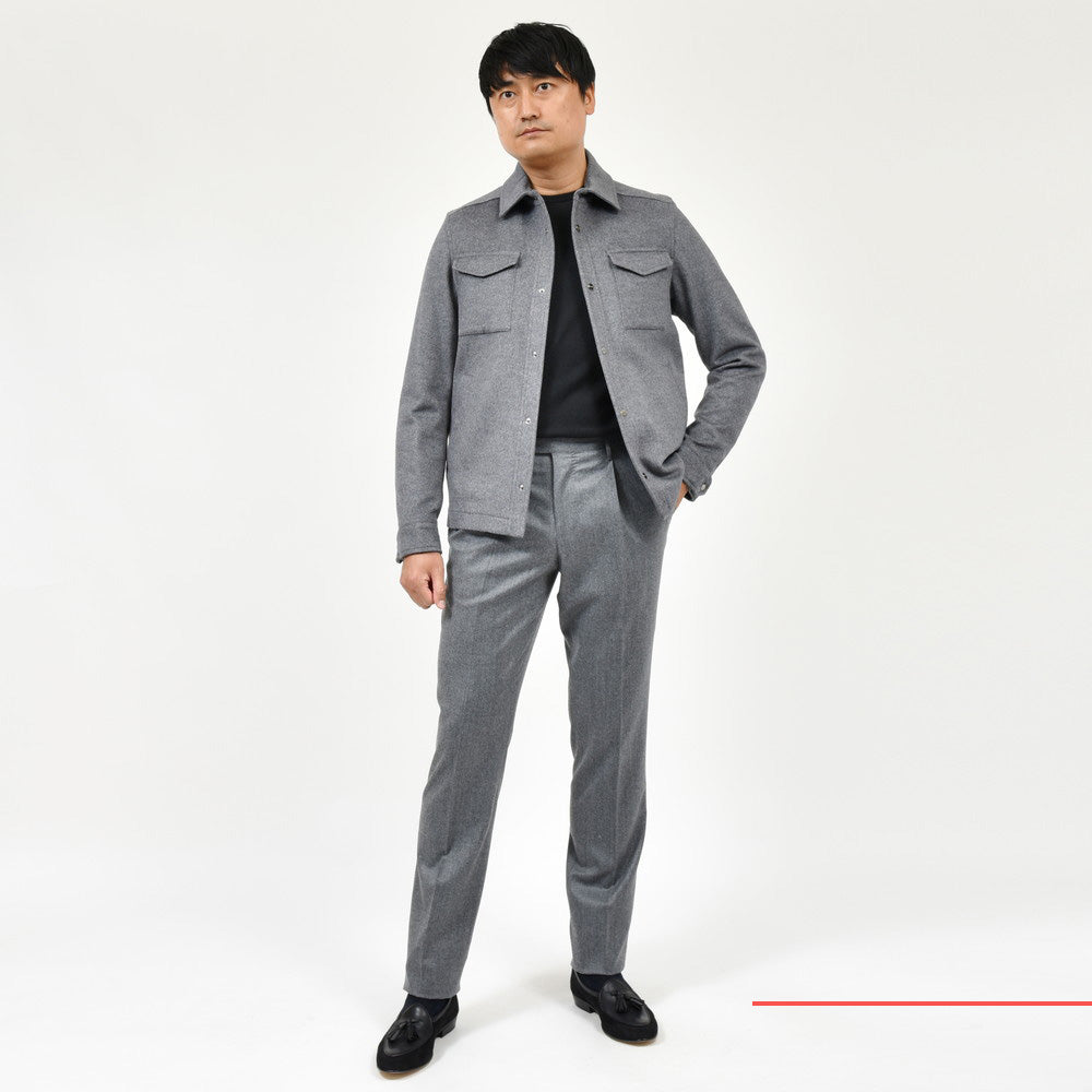 HERNO(ヘルノ) ウールカシミアフランネルシャツブルゾン GI000312U-33318