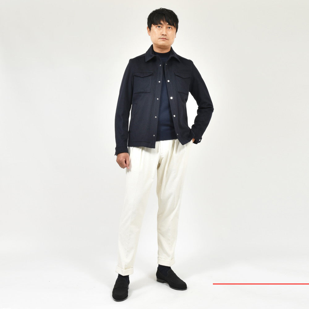 HERNO(ヘルノ) ウールカシミアフランネルシャツブルゾン GI000312U-33318