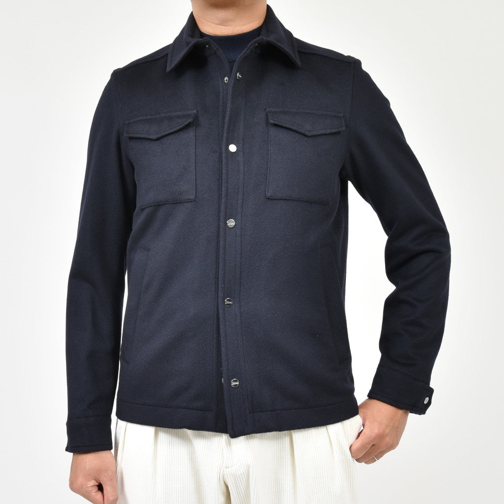 HERNO(ヘルノ) ウールカシミアフランネルシャツブルゾン GI000312U-33318