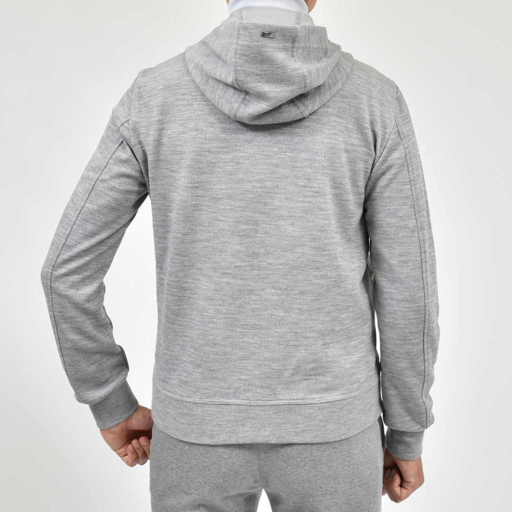HERNO(ヘルノ) ストレッチナイロン×ウールジャージハイブリッドフーディー JP00013UR-56013