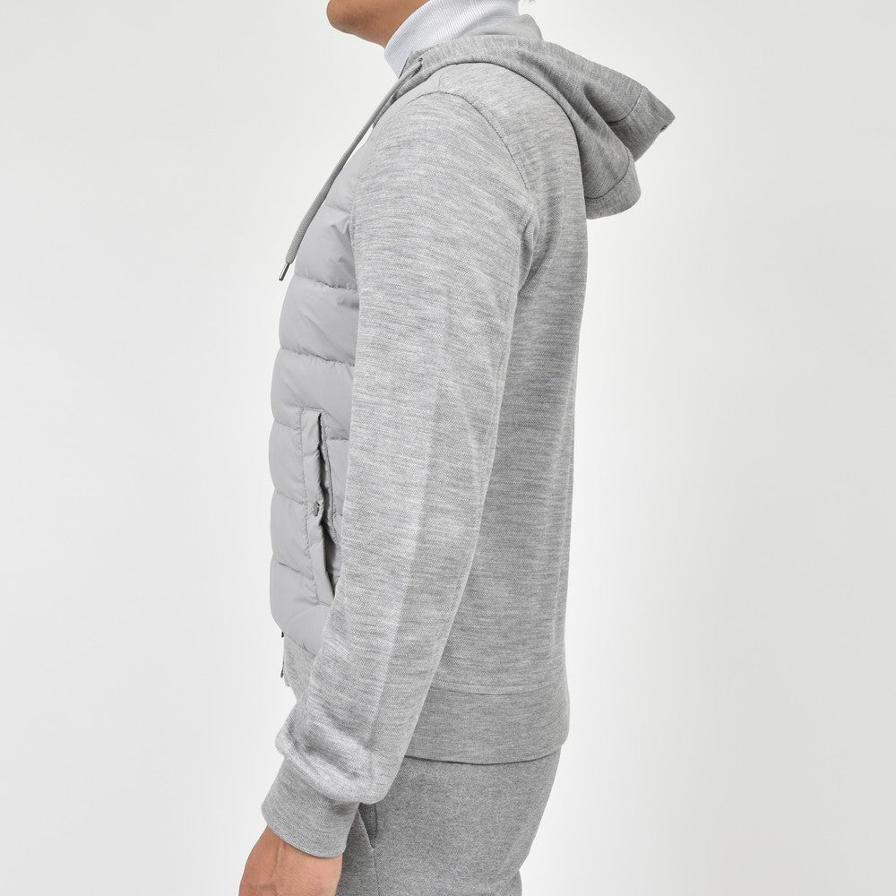 HERNO(ヘルノ) ストレッチナイロン×ウールジャージハイブリッドフーディー JP00013UR-56013