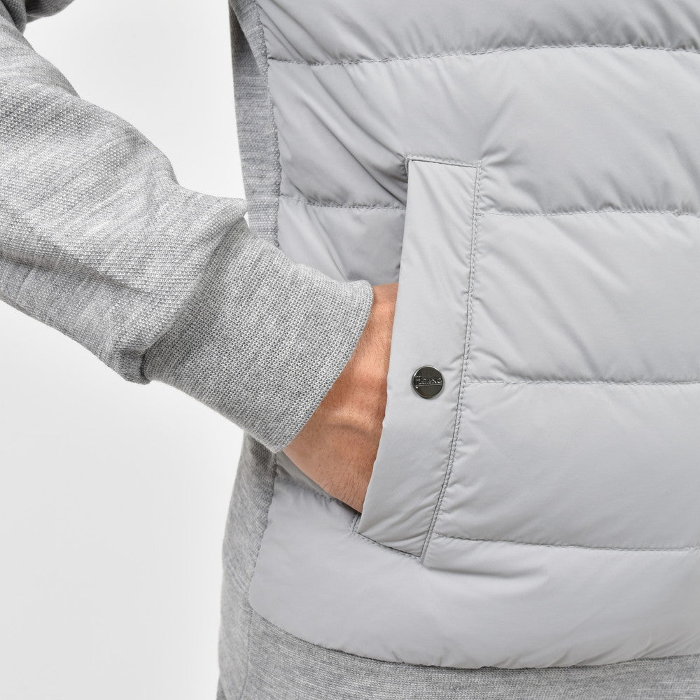 HERNO(ヘルノ) ストレッチナイロン×ウールジャージハイブリッドフーディー JP00013UR-56013