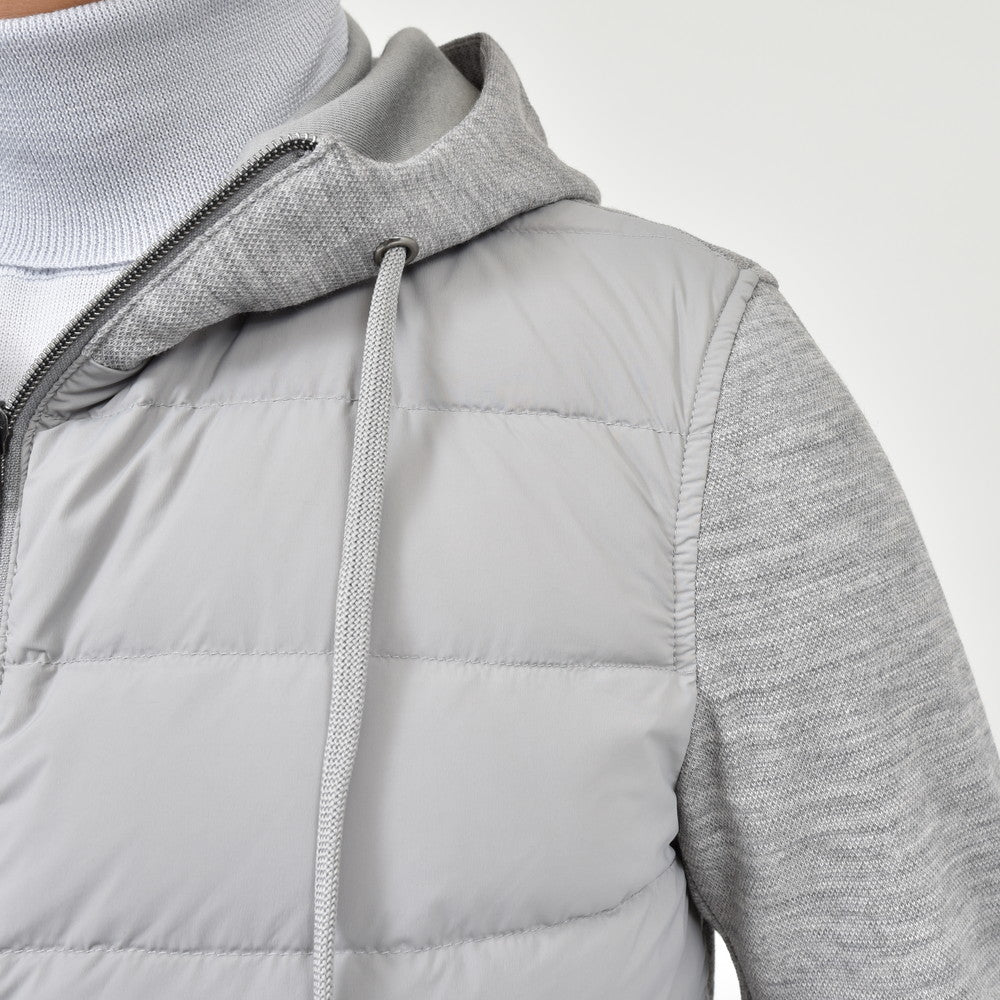 HERNO(ヘルノ) ストレッチナイロン×ウールジャージハイブリッドフーディー JP00013UR-56013