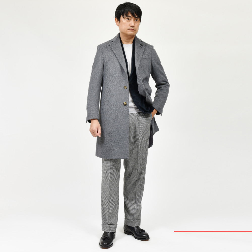 LARDINI(ラルディーニ) SPECIALスペシャル ウールフランネルチェスターフィールドコート JA23636Q/IVC63605