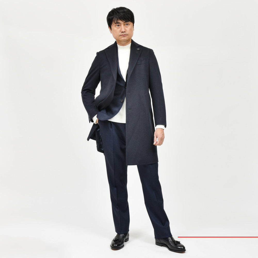 LARDINI(ラルディーニ) SPECIALスペシャル ウールフランネルチェスターフィールドコート(Loro Pianaファブリック) JA23636Q/IVC63618