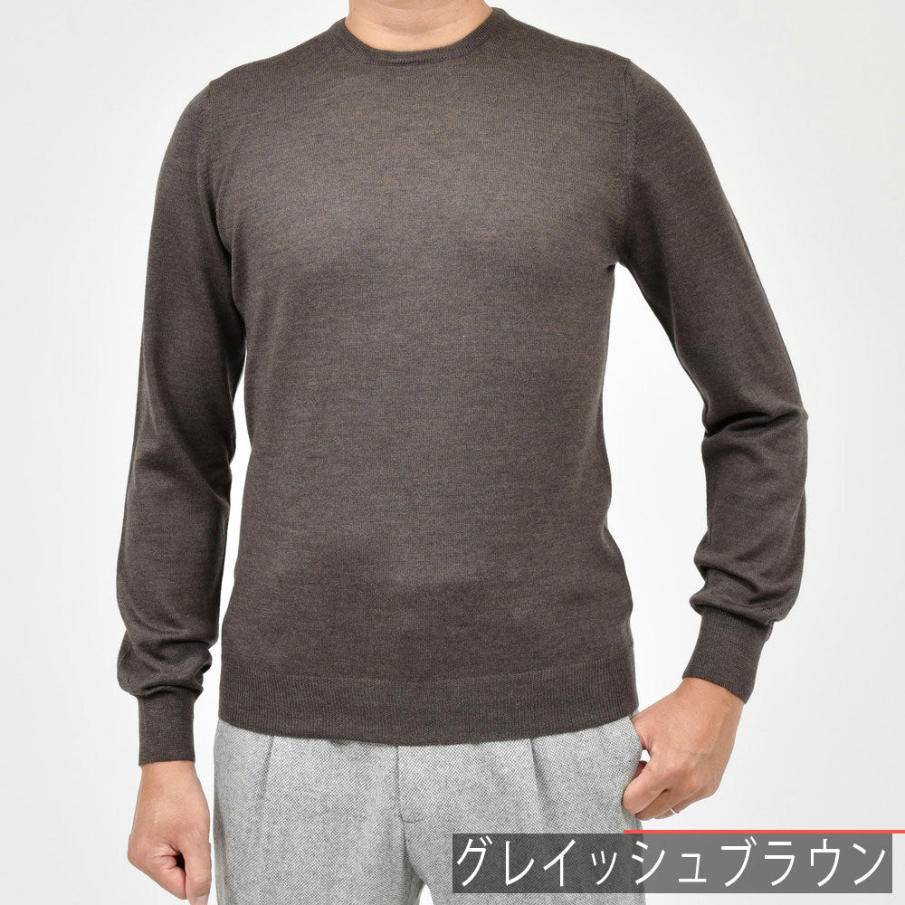 GRAN SASSO(グランサッソ) 12ゲージウールクルーネックニット 55167/14290