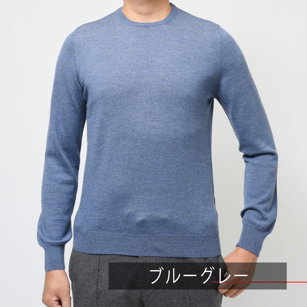 GRAN SASSO(グランサッソ) 12ゲージウールクルーネックニット 55167/14290