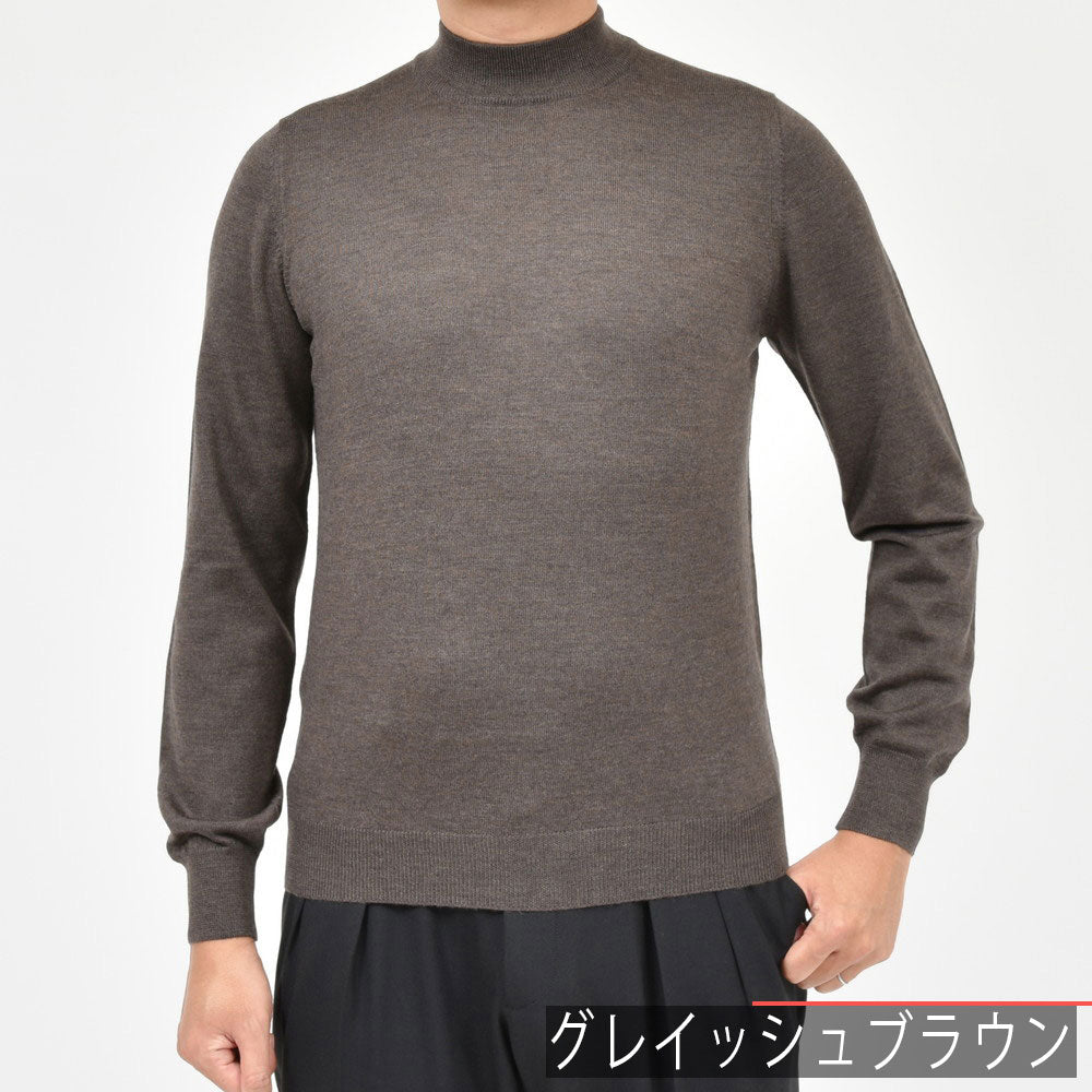 GRAN SASSO(グランサッソ) 12ゲージウールモックネックニット 55108/14290