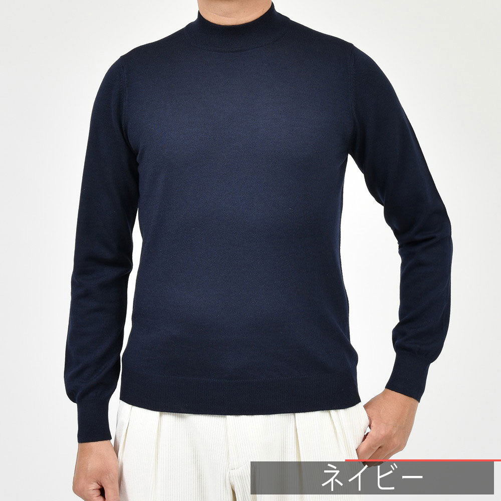GRAN SASSO(グランサッソ) 12ゲージウールモックネックニット 55108/14290
