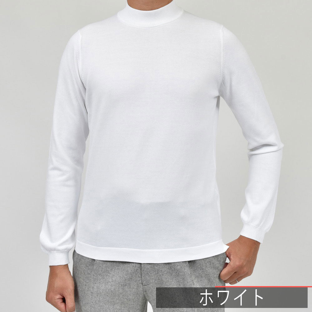 GRAN SASSO(グランサッソ) 12ゲージソフトコットンモックネックニット 58108/18120