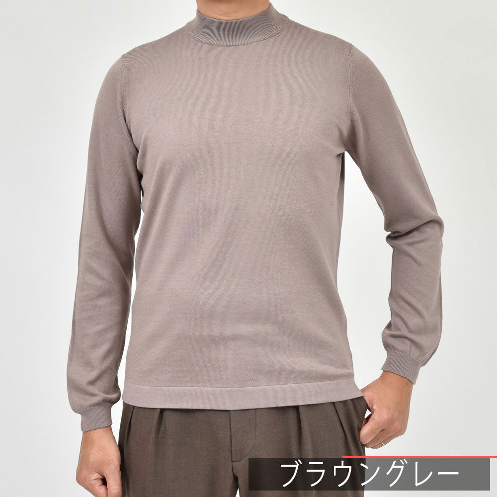 GRAN SASSO(グランサッソ) 12ゲージソフトコットンモックネックニット 58108/18120