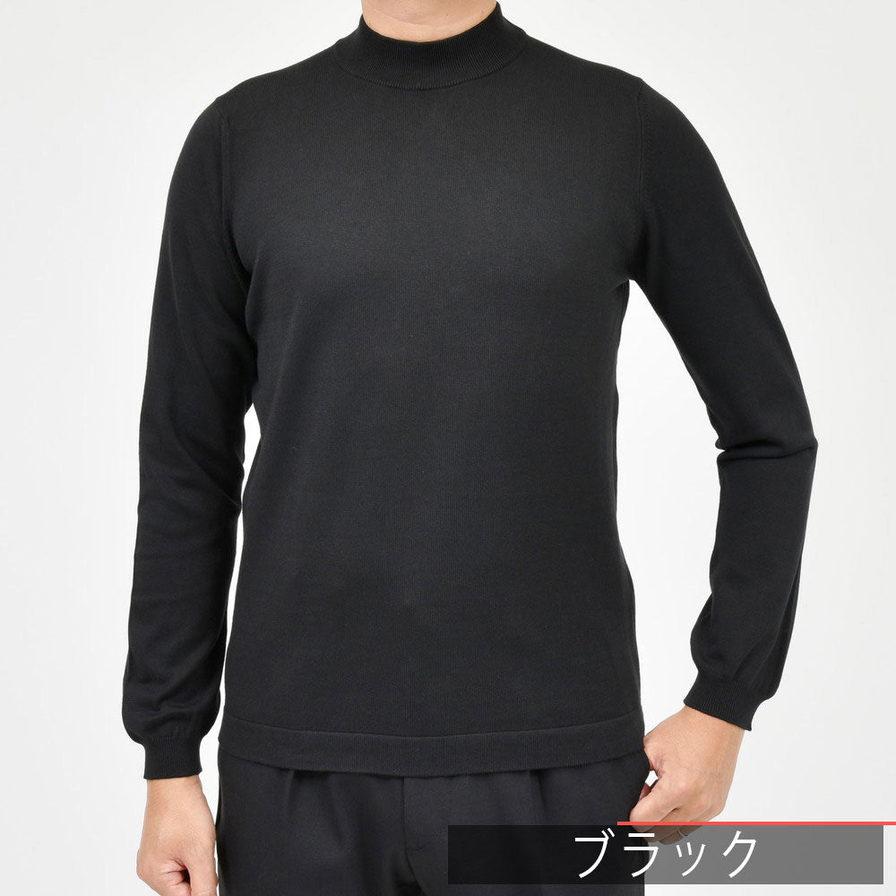 GRAN SASSO(グランサッソ) 12ゲージソフトコットンモックネックニット 58108/18120