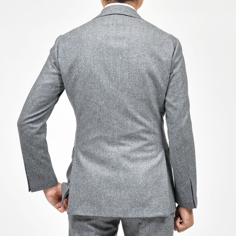 guji(グジ) SUPER100'sウールフランネル3B1プリーツスーツ (MADE BY RING JACKET / VITALE BARBERIS CANONICOファブリック使用)【秋/