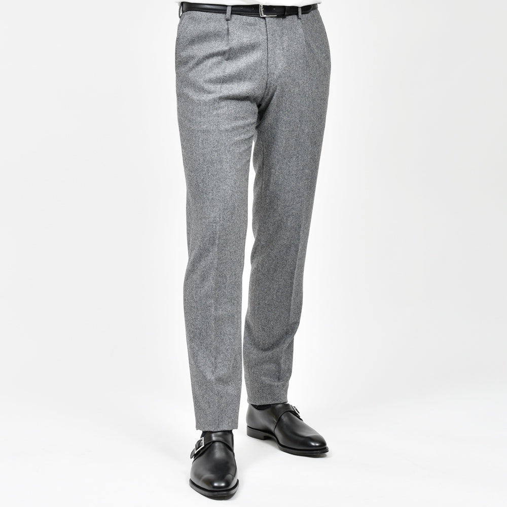 guji(グジ) SUPER100'sウールフランネル3B1プリーツスーツ (MADE BY RING JACKET / VITALE BARBERIS CANONICOファブリック使用)【秋/