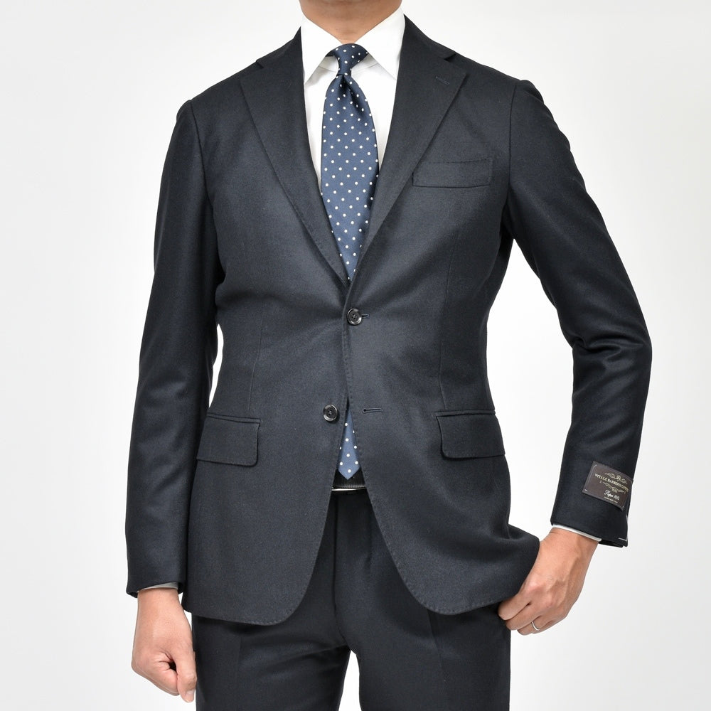 guji(グジ) SUPER100'sウールフランネル3B1プリーツスーツ (MADE BY RING JACKET / VITALE BARBERIS CANONICOファブリック使用)【秋/