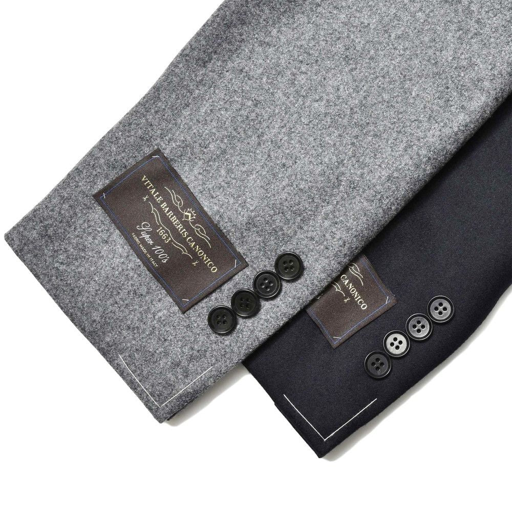 guji(グジ) SUPER100'sウールフランネル3B1プリーツスーツ (MADE BY RING JACKET / VITALE BARBERIS CANONICOファブリック使用)【秋/