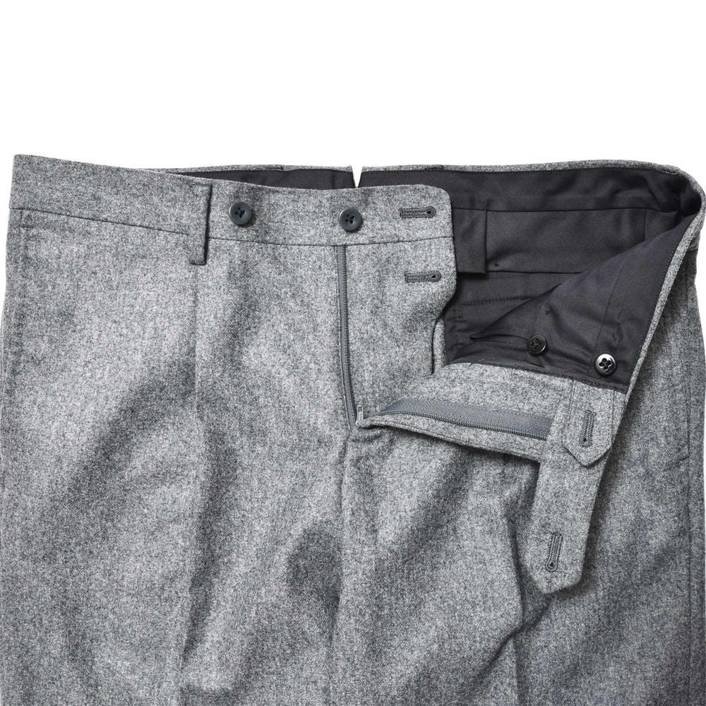 guji(グジ) SUPER100'sウールフランネル3B1プリーツスーツ (MADE BY RING JACKET / VITALE BARBERIS CANONICOファブリック使用)【秋/