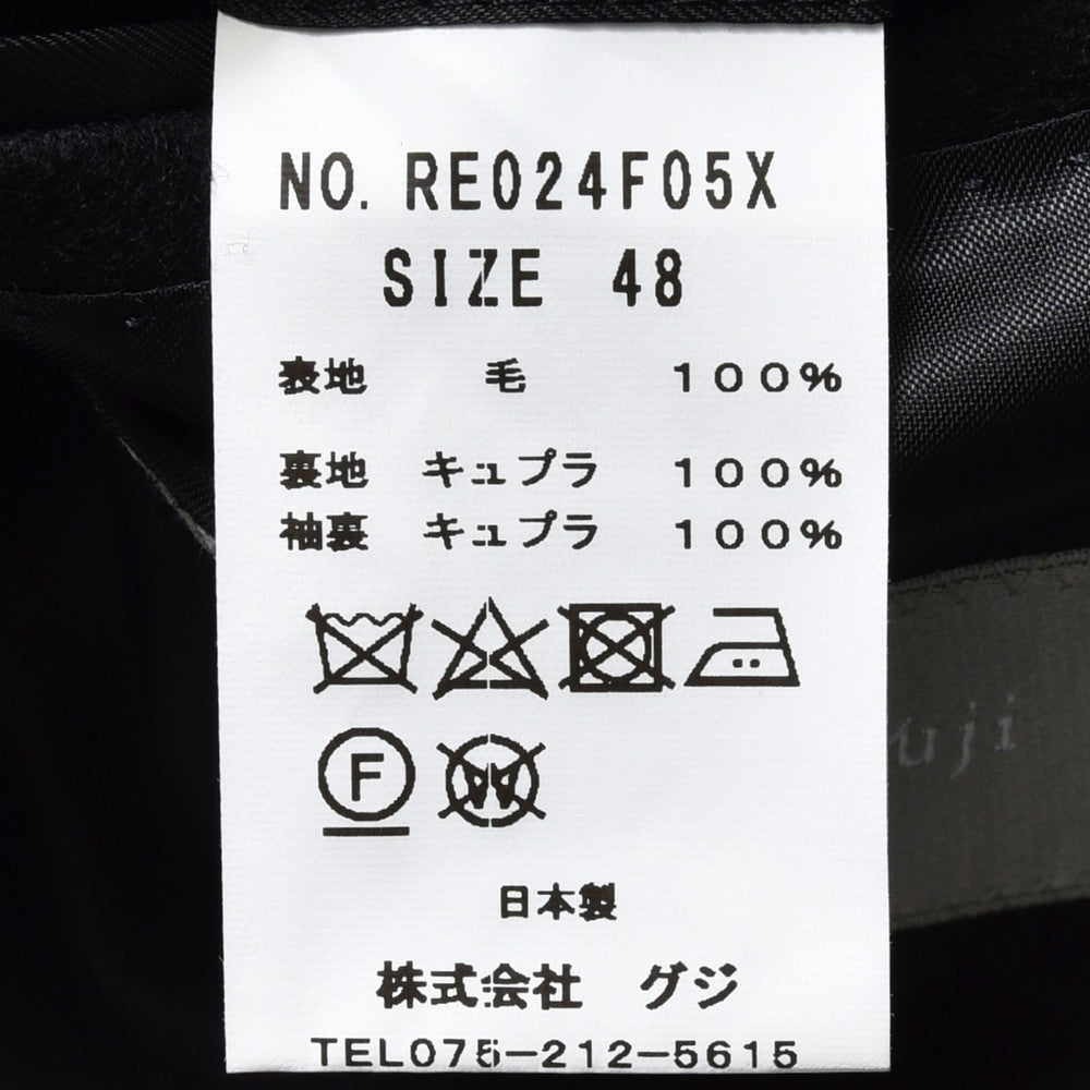 guji(グジ) SUPER100'sウールフランネル3B1プリーツスーツ (MADE BY RING JACKET / VITALE BARBERIS CANONICOファブリック使用)【秋/