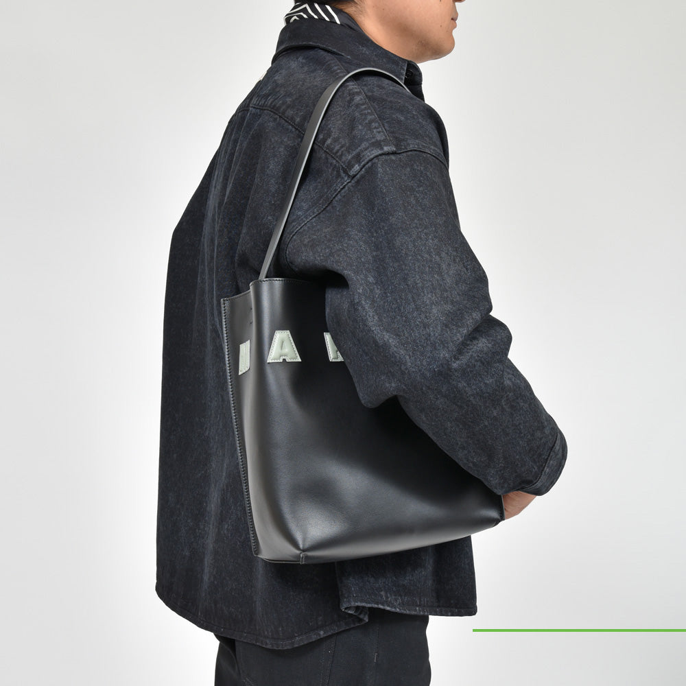MARNI(マルニ) Museo スムースカーフレザーホーボーバッグ SHMP0111U0 P6483