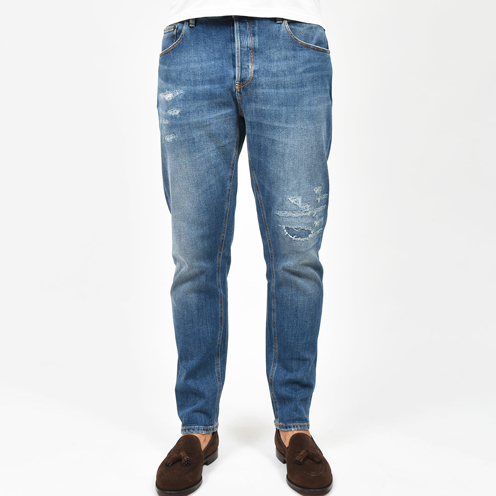 PT TORINO DENIM ピーティートリノデニム コットン ストレッチ ダメージ&リペア デニムパンツ REGGAE/TAPERED FIT/TX1610